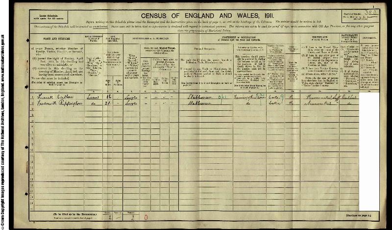 Rippington (Frederick) 1911 Census